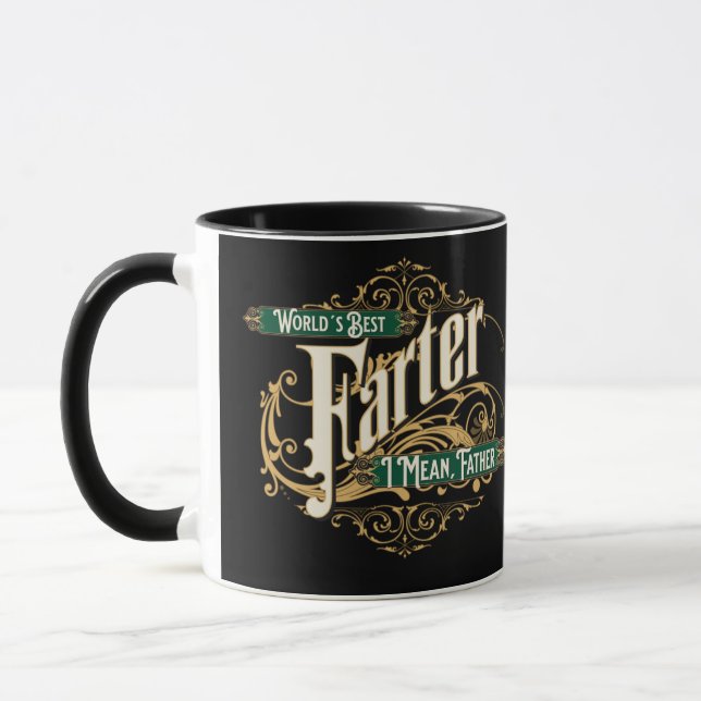 World's Best Farter  - Father's Gift Idea Mugg (Vänster)