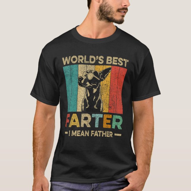 Worlds Best Farter I Mean Father Mens Fathers Day  T Shirt (Framsida)