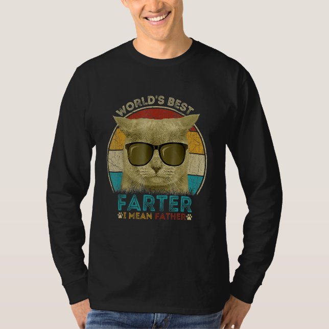 Worlds Best Farter I Mean Father t shirt Best Cat  (Framsida)