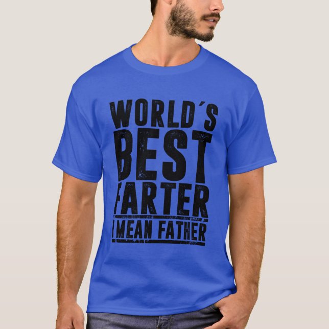 WORLDS BEST FATER I ELAKET FAR fars dag T Shirt (Framsida)