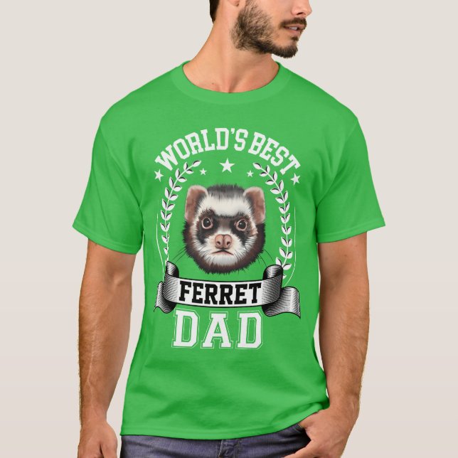 World's Best Ferret Pappa Far of gift T Shirt (Framsida)