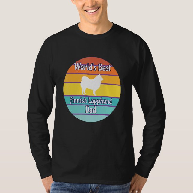 World's Best Finnish Lapphund Dad T Shirt (Framsida)