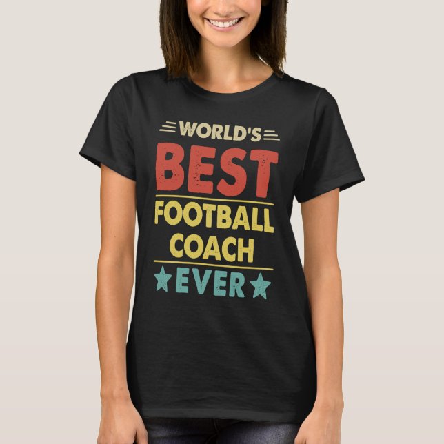 World's Best Football Coach Ever  1 T Shirt (Framsida)