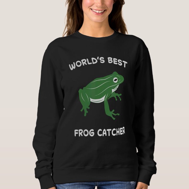 World's Best Frog Catcher Hunter Amphibian Catchin T Shirt (Framsida)