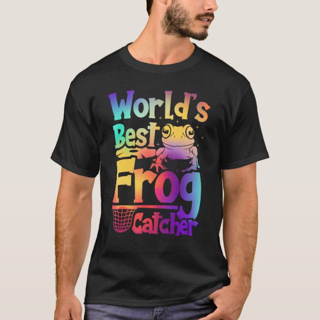 World's Best Frog Catcher Hunter Kids Girls Boys 1 T Shirt (Framsida)
