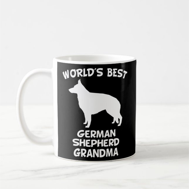 World's Best German Shepherd Grandma Hundägare Kaffemugg (Vänster)