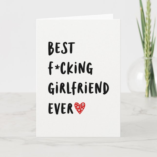Worlds Best Girlfriend Ever Card Kort (Framsida)