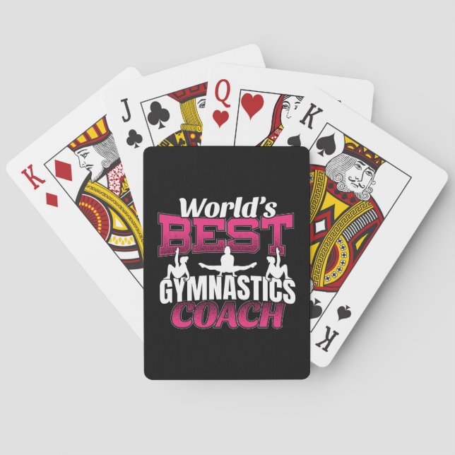 World's Best Girls Gymnastics Coach Casinokort (Baksidan)
