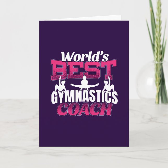 World's Best Girls Gymnastics Coach Kort (Framsida)