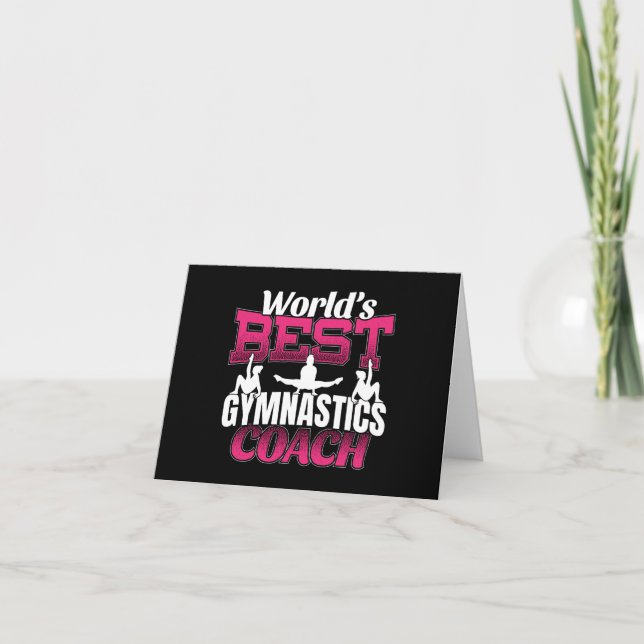 World's Best Girls Gymnastics Coach Kort (Framsida)