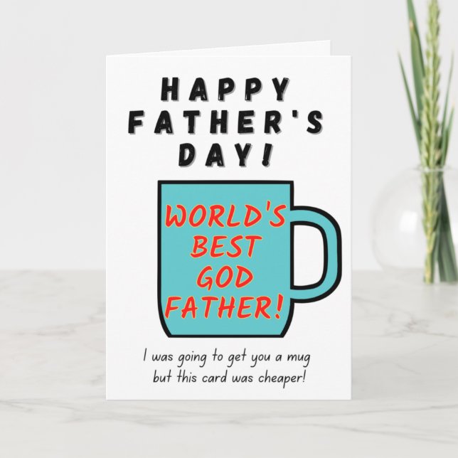 World's Best Godfather - Fars dag Card Kort (Framsida)