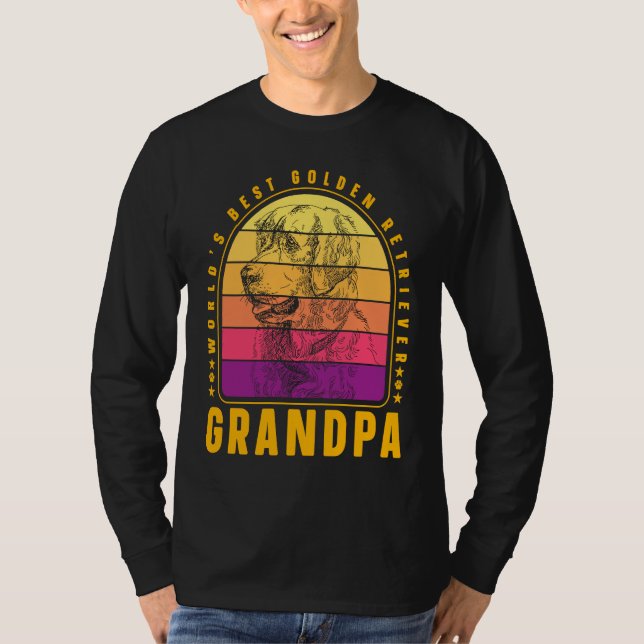 World's best Golden Retriever Grandpa Dog  Saying T Shirt (Framsida)