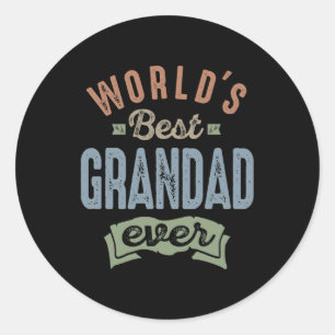 Worlds Best Grandad Runt Klistermärke