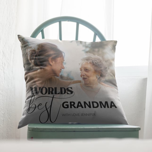 Worlds Best Grandma Dekorativ kudde (Skapare uppladdad)