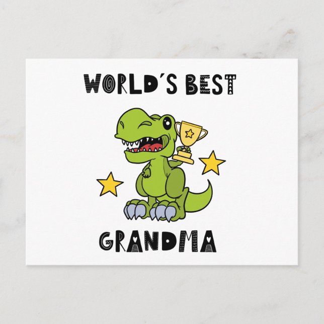 Worlds Best Grandma, Granny, Grandmother Vykort (Framsida)