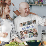 Worlds Best Grandpa | Fotokollage T-Shirt<br><div class="desc">Unik barnbarn 12-fotokollage-tshirt gör perfekten till vilken morförälder som helst med texten WORLDS BEST GRANDMA och GRANDCHILDRENS NAMN. Du kan ändra det redigerbara teckensnittet stilar,  storlek och färg i bakgrunden genom att klicka på den anpassade länken efter anpassning.</div>