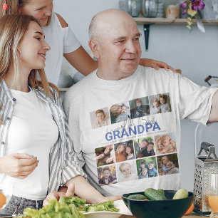 Worlds Best Grandpa Fotokollage T-Shirt
