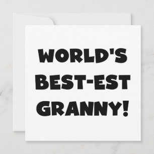 World's Best Granny Black Text Tshirts Gifts