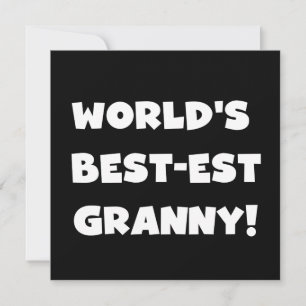 World's Best Granny White Text Tshirts Gifts
