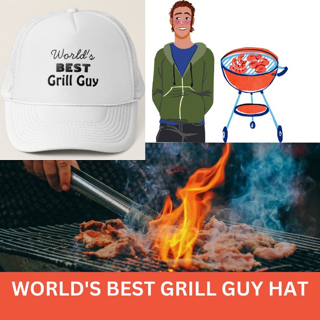 World's Best Grill Guy Quote Manar Keps (BEST SELLING APRON DESIGN FOR HIM)