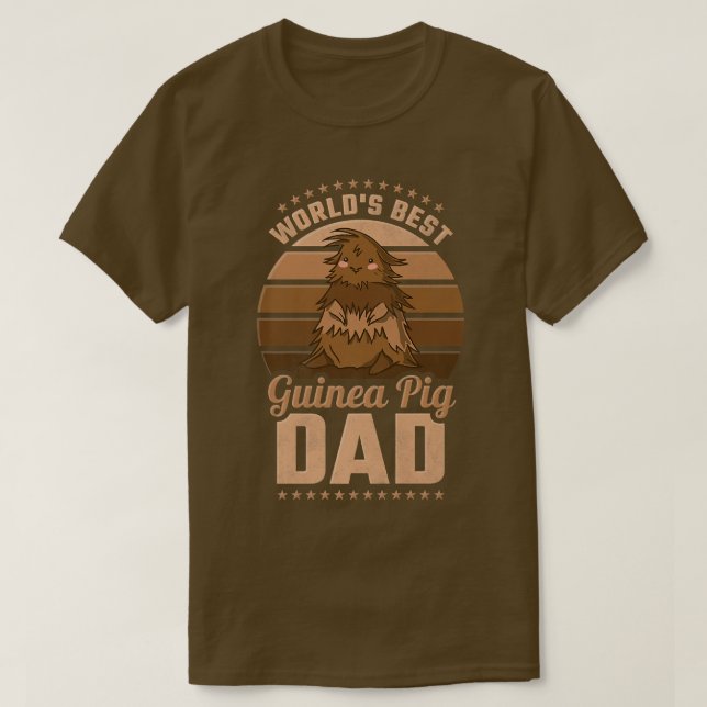World's Best Guinea Pig Dad  T Shirt (Design framsida)
