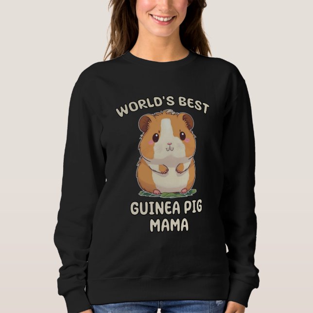 World's Best Guinea Pig Mama Mom Mum T Shirt (Framsida)