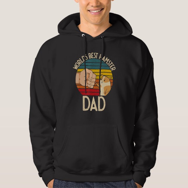World's Best Hamster Dad Costume For Animal Lovers Hoodie (Framsida)