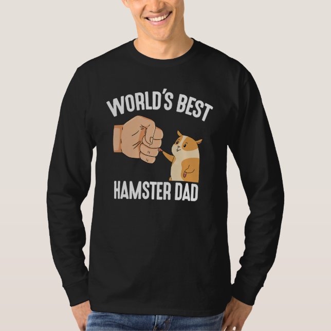 World's Best Hamster Dad Costume For Animal Lovers T Shirt (Framsida)