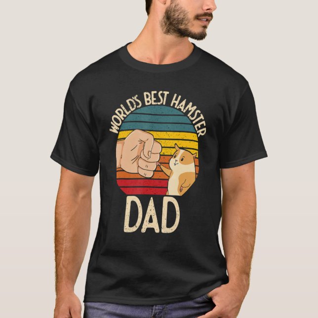 World's Best Hamster Dad Costume For Animal Lovers T Shirt (Framsida)