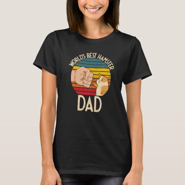 World's Best Hamster Dad Costume For Animal Lovers T Shirt (Framsida)