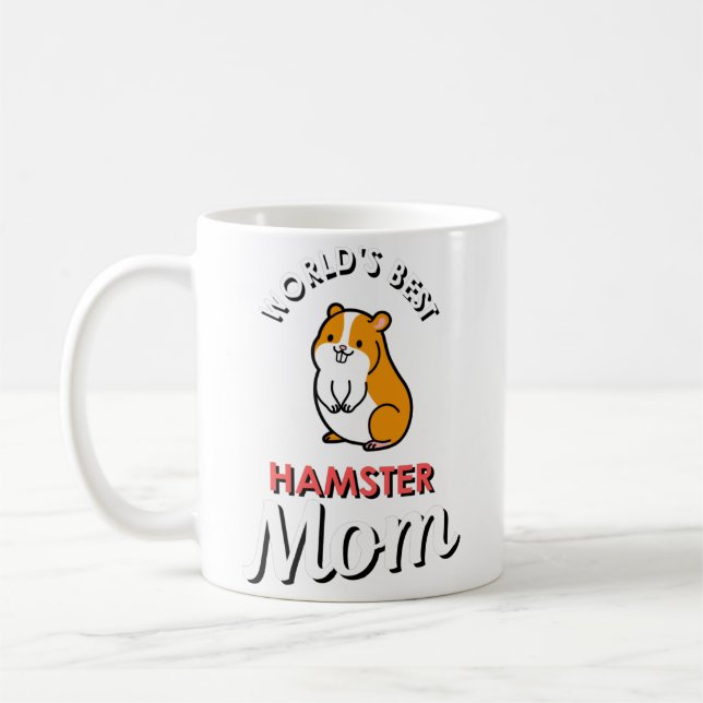 World's Best Hamster Mom Kaffemugg (Vänster)