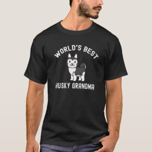 Worlds Best Husky Grandma Hund T Shirt