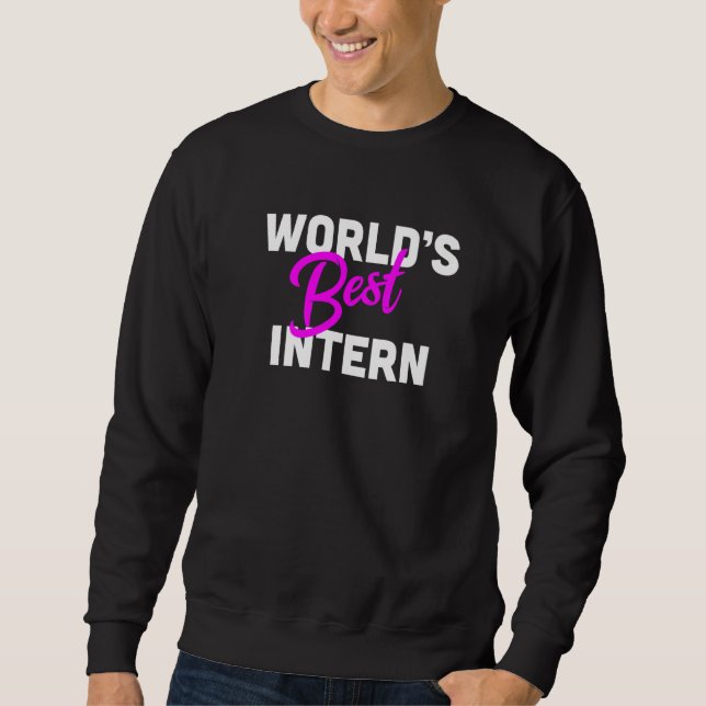World's Best Intern Internship Appreciation Premiu Lång Ärmad Tröja (Framsida)
