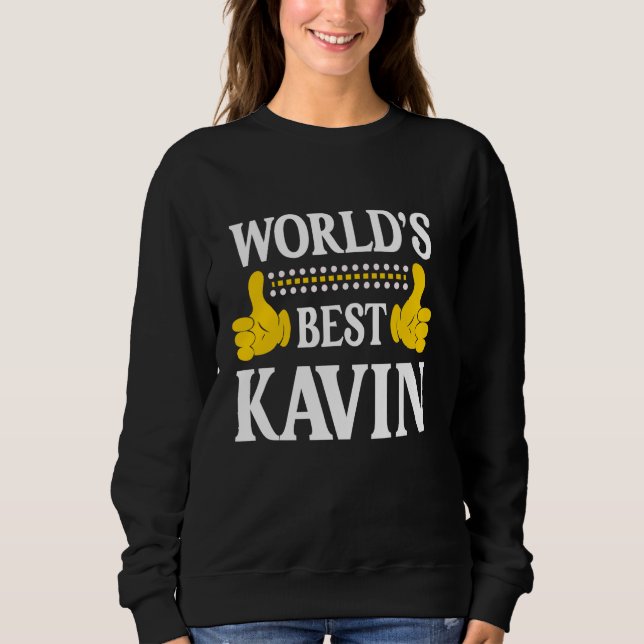 World's Best Kavin Personal Name First Name Funny  T Shirt (Framsida)