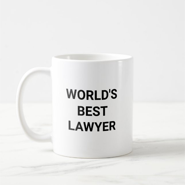 Worlds Best Lawyer Funny Career Coworker Gift Kaffemugg (Vänster)