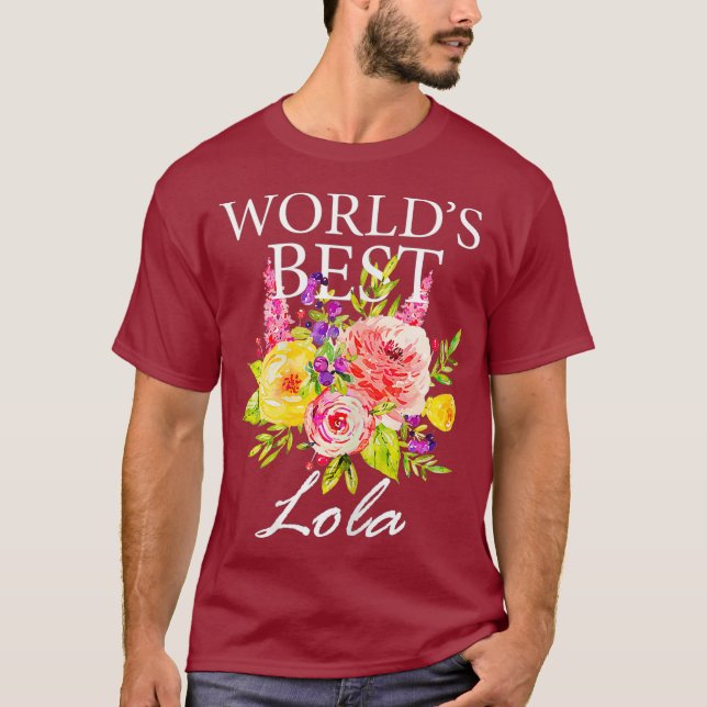 Worlds Best Lola Filipino Grandma Mors dag T Shirt (Framsida)