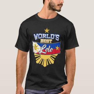 Worlds Best Lolo någonsin Philippine Flagga Proud T Shirt