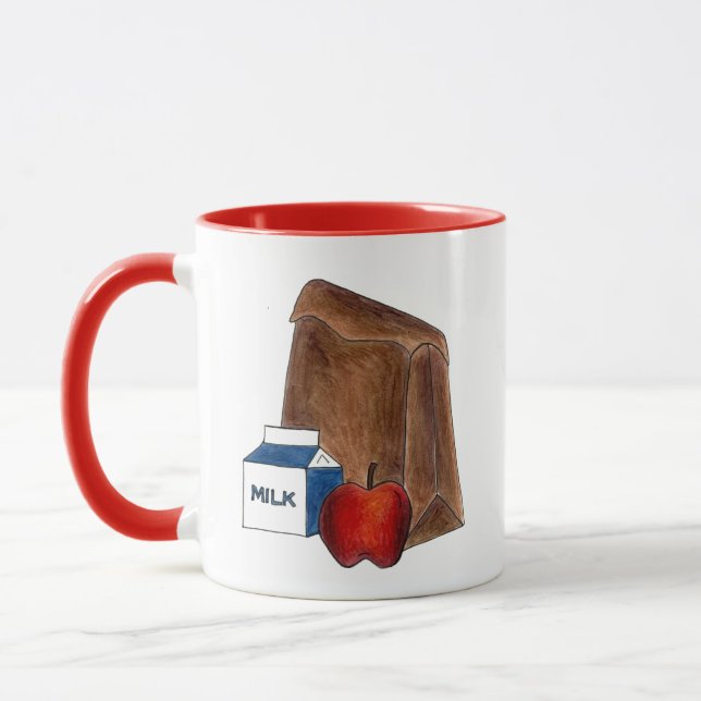 World's Best Lunch Dam Cafeteria Worker Apple Mugg (Vänster)