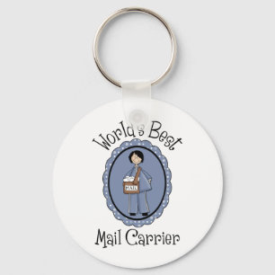 World's Best Mail Carrier Female Gifts and Tees Nyckelring