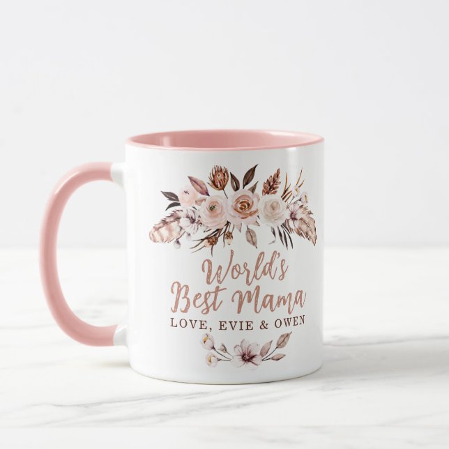 Worlds Best Mamma Boho Mugg (Vänster)