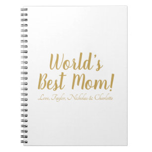 World's Best Mamma personlig anpassningsbar-skript Anteckningsbok