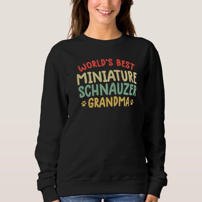 World's Best Miniature Schnauzer dog   Grandma T Shirt (Framsida)