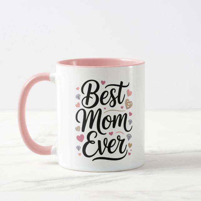 World's Best Mom Diamonds Mugg (Vänster)