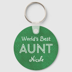 World's Best MOSTER Anpassningsbar Grönt Gift pun Nyckelring