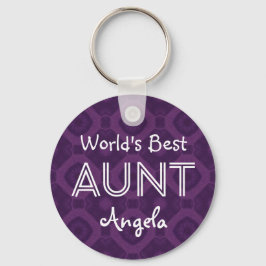 World's Best MOSTER Anpassningsbar Lila Gift Item Nyckelring