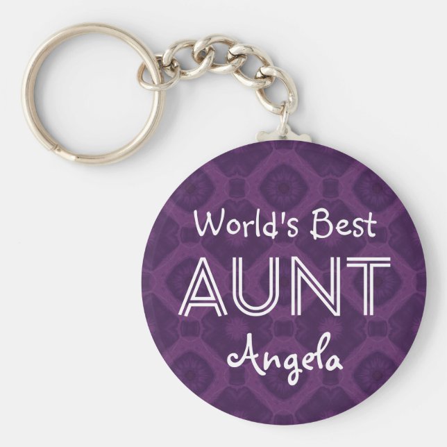 World's Best MOSTER Anpassningsbar Lila Gift Item  Nyckelring (Framsidan)