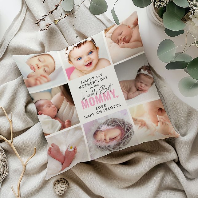 "Worlds Best Mummy" 1st Mors dag Keepsak Kudde (Skapare uppladdad)