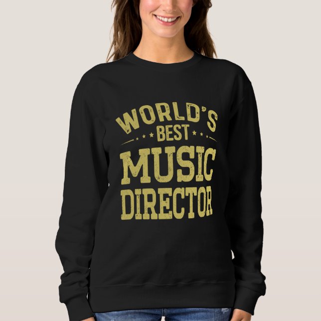 World's Best Music Director Job Title Music Direct T Shirt (Framsida)