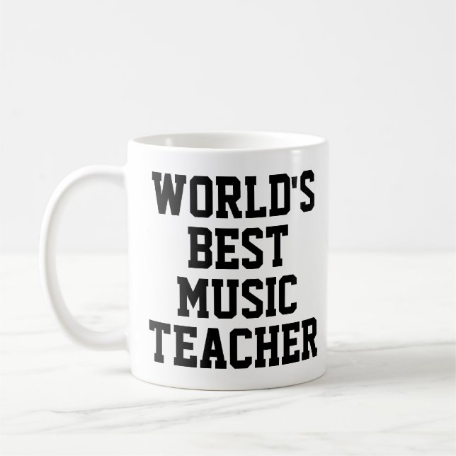 World's Best Music Teacher Gift Mugg (Vänster)