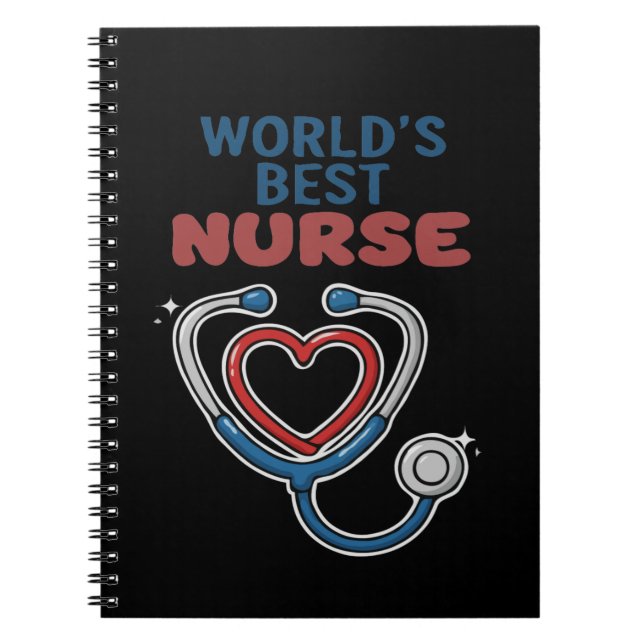 World's Best Nurse Appreciation Gift | Cute Stetho Anteckningsbok (Framsidan)